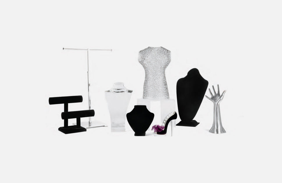 Unique Jewelry Displays in Black and White